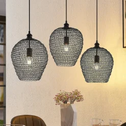 Lindby Pendellamper > Benja pendellampe, 3 lyskilder, sort