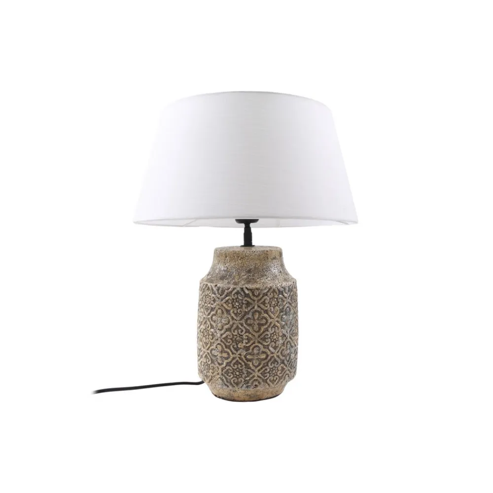 Bordlamper ^ Lindby bordlampe Aelith, Ø 40 cm, brun, keramik, E27