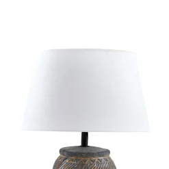 Lindby Bordlamper > bordlampe Aelith, Ø 30 cm, grå, keramik, E27
