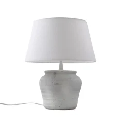 Lindby Pendellamper|Bordlamper > bordlampe Aelith, Ø 30 cm, hvid, keramik, E27