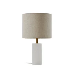 Pendellamper|Bordlamper ^ Lindby bordlampe Alabaster, hvid/beige, Ø 25 cm, marmor, E27