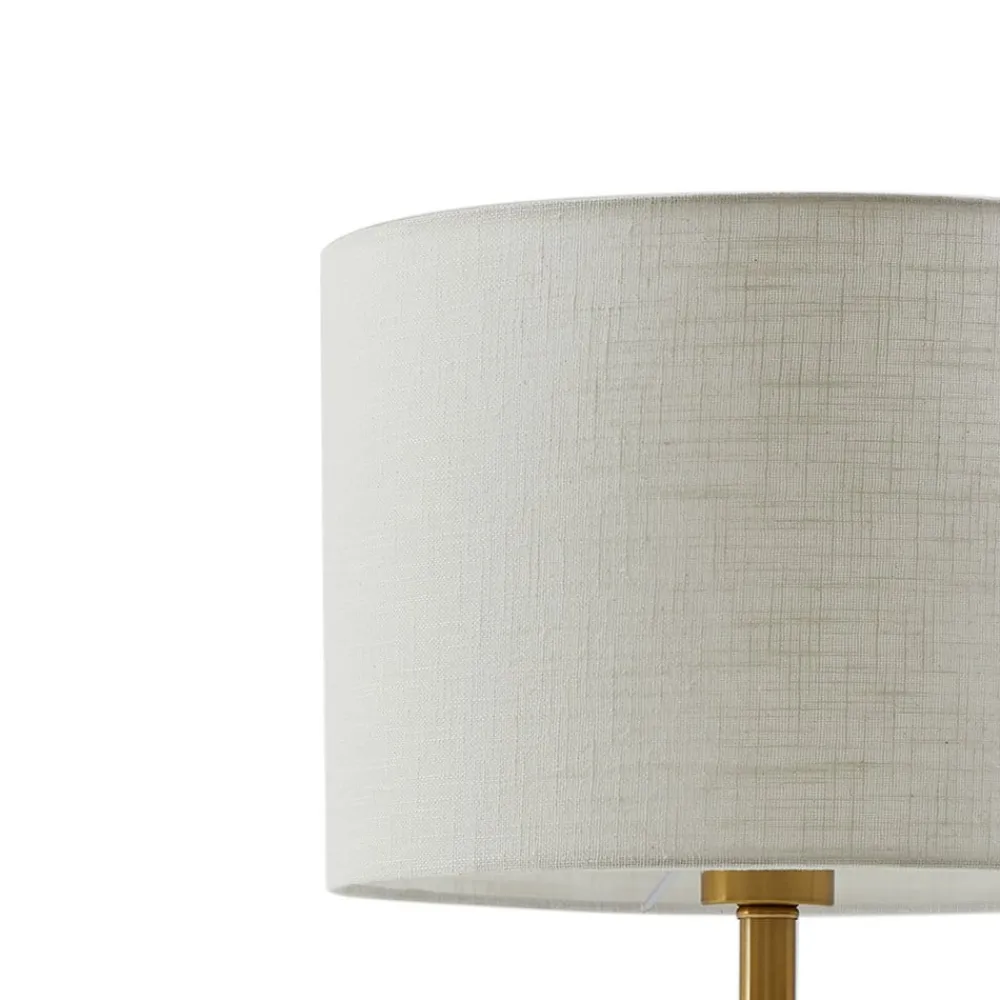 Lindby Pendellamper|Bordlamper > bordlampe alabast, hvid/guld, Ø 30 cm, marmor, E27