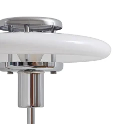 Lindby Pendellamper|Bordlamper > bordlampe Branford, retro, hvid/grøn opalglas/marmor
