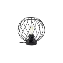 Lindby Bordlamper > bordlampe Danika, sort, metal, Ø 25 cm