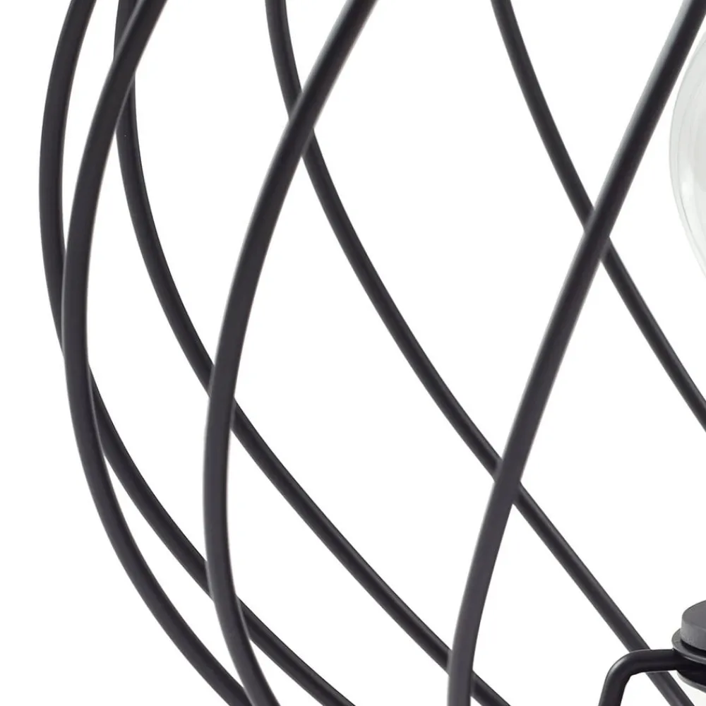 Lindby Bordlamper > bordlampe Danika, sort, metal, Ø 25 cm