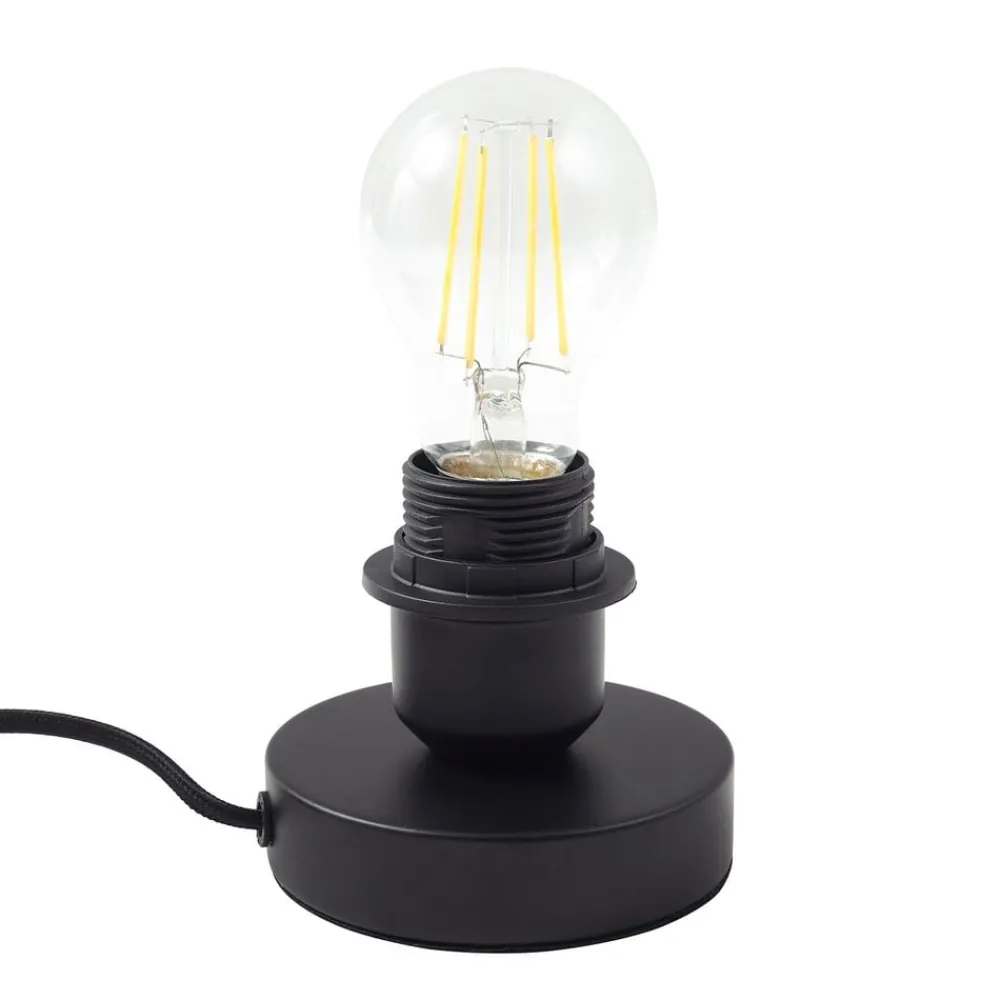 Lindby Bordlamper > bordlampe Danika, sort, metal, Ø 25 cm