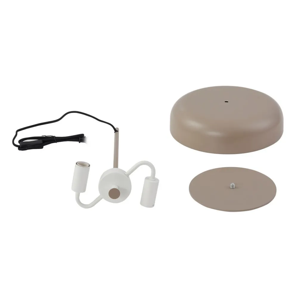 Bordlamper ^ Lindby bordlampe Edion, beige, metal, 45 cm