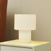 Lindby Bordlamper > bordlampe Jone, hvid, tekstil, 30 cm