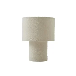 Lindby Bordlamper > bordlampe Jone, hvid, tekstil, 30 cm