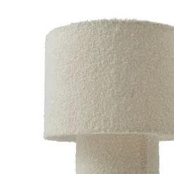 Lindby Bordlamper > bordlampe Jone, hvid, tekstil, 30 cm