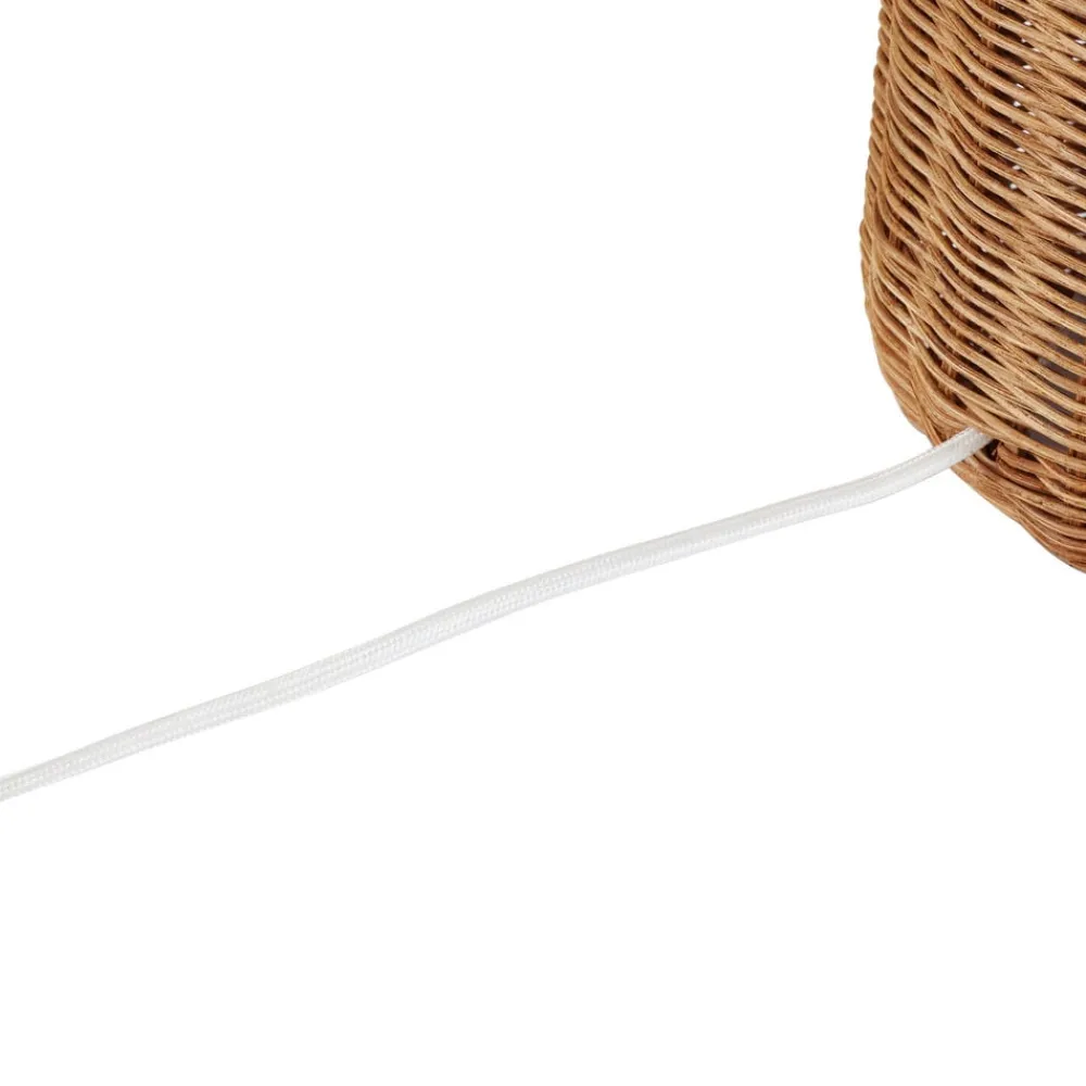 Lindby Bordlamper > bordlampe Lirenda, højde 52 cm, rattan, natur/hvid
