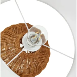 Lindby Bordlamper > bordlampe Lirenda, højde 52 cm, rattan, natur/hvid