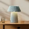 Lindby Bordlamper > bordlampe Magali, lyseblå, papir, Ø 34 cm, E14