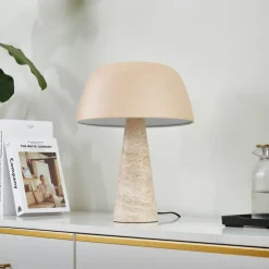 Lindby Pendellamper|Bordlamper > bordlampe Magritt, beige, metal, sten, 41 cm