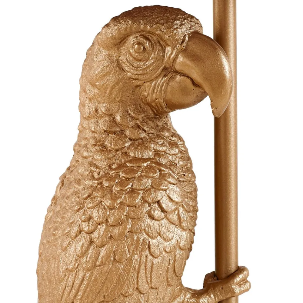 Lindby Pendellamper|Bordlamper > bordlampe Marula, guld, blomsterprint, tekstil, E27