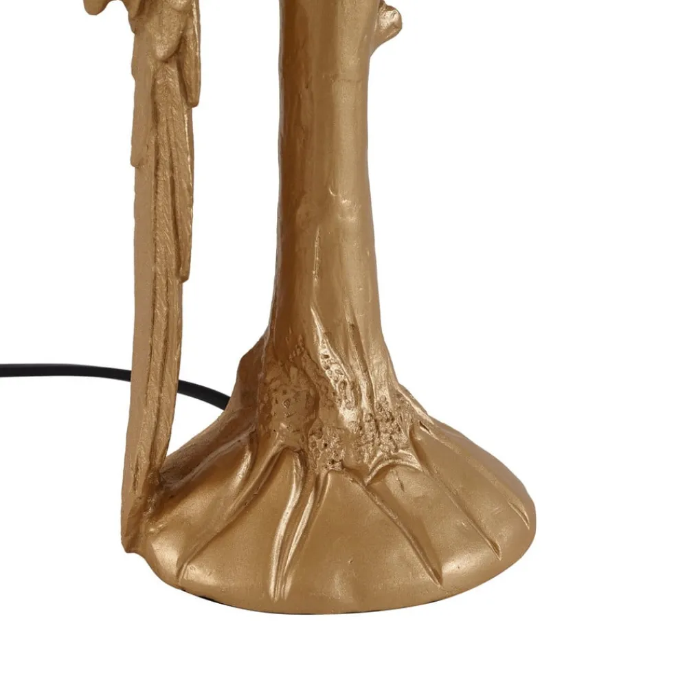 Lindby Pendellamper|Bordlamper > bordlampe Marula, guld, blomsterprint, tekstil, E27