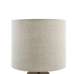 Bordlamper ^ Lindby bordlampe Marzanna, grå, bambus, 42,5 cm, E27