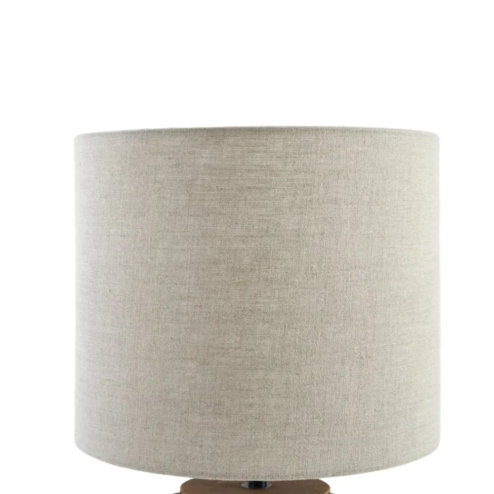 Bordlamper ^ Lindby bordlampe Marzanna, grå, bambus, 42,5 cm, E27