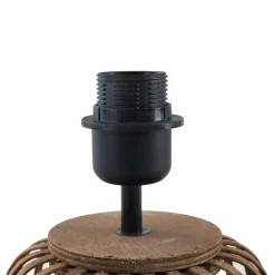 Bordlamper ^ Lindby bordlampe Marzanna, grå, bambus, 42,5 cm, E27