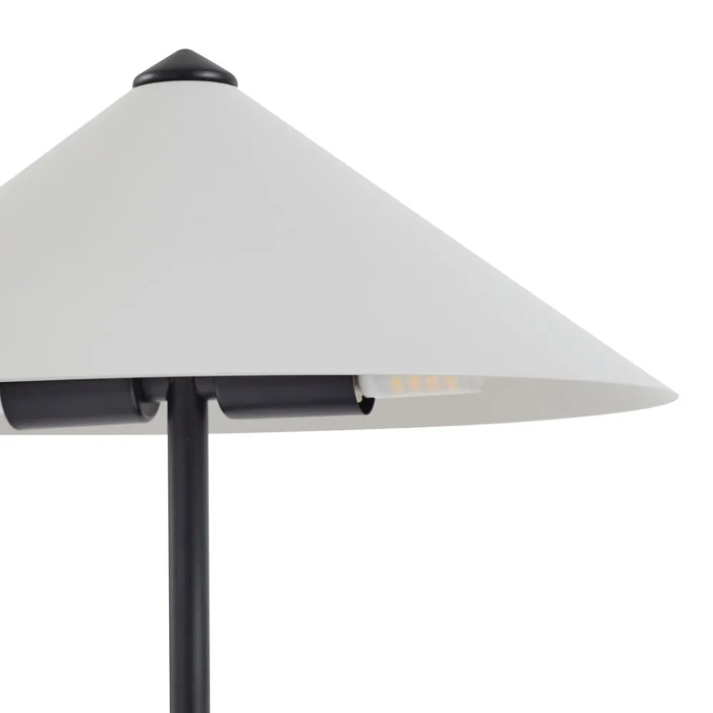 Lindby Bordlamper > bordlampe Norvik, højde 35 cm, sort/grå, metal
