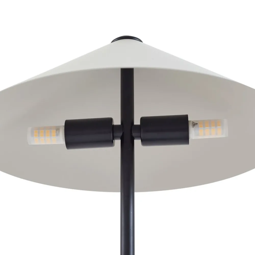 Lindby Bordlamper > bordlampe Norvik, højde 35 cm, sort/grå, metal
