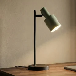 Lindby Bordlamper > bordlampe Ovelia, grøn/sort, metal, E27