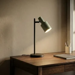 Lindby Bordlamper > bordlampe Ovelia, grøn/sort, metal, E27