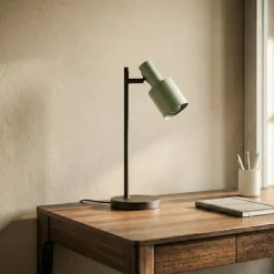 Lindby Bordlamper > bordlampe Ovelia, grøn/sort, metal, E27
