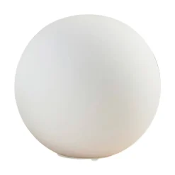 Lindby Bordlamper > bordlampe Rhona, hvid, opalglas, Ø 25 cm, E27