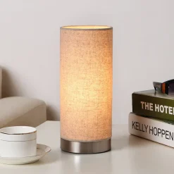 Lindby Gang|Pendellamper > bordlampe Ronja, højde 26 cm, cremefarvet, tekstil