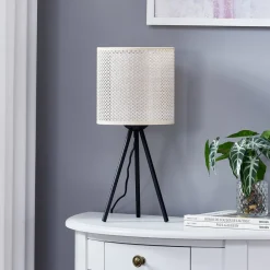 Bordlamper ^ Lindby bordlampe Soula, Ø 20 cm, beige, plast, E27