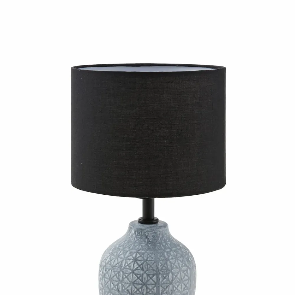 Lindby Bordlamper > bordlampe Thalassia, grå/sort, Ø 20cm, keramik