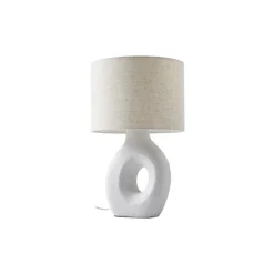 Lindby Pendellamper|Bordlamper > bordlampe Thalassia, hvid, Ø 30 cm, keramik