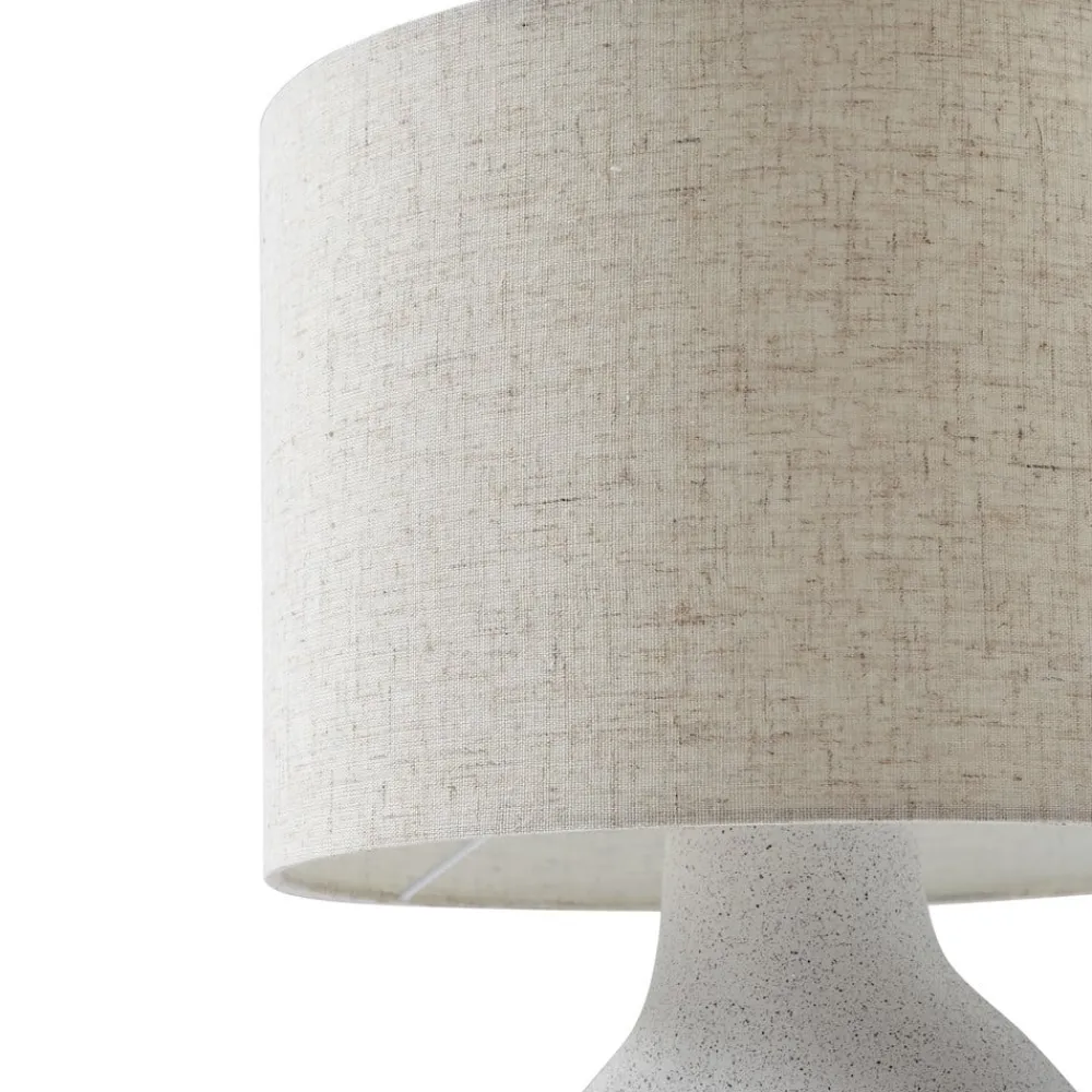 Lindby Pendellamper|Bordlamper > bordlampe Thalassia, hvid, Ø 30 cm, keramik