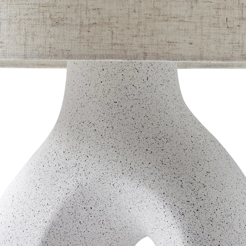 Lindby Pendellamper|Bordlamper > bordlampe Thalassia, hvid, Ø 30 cm, keramik