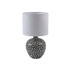 Bordlamper ^ Lindby bordlampe Thalassia, sort/hvid, Ø 26cm, keramik