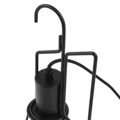 Lindby Bordlamper > bordlampe Tharion, sort, metal, Ø 15,4 cm