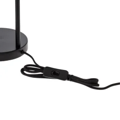 Lindby Bordlamper > bordlampe Yaelle, 50 cm høj, rattan, sort, E27