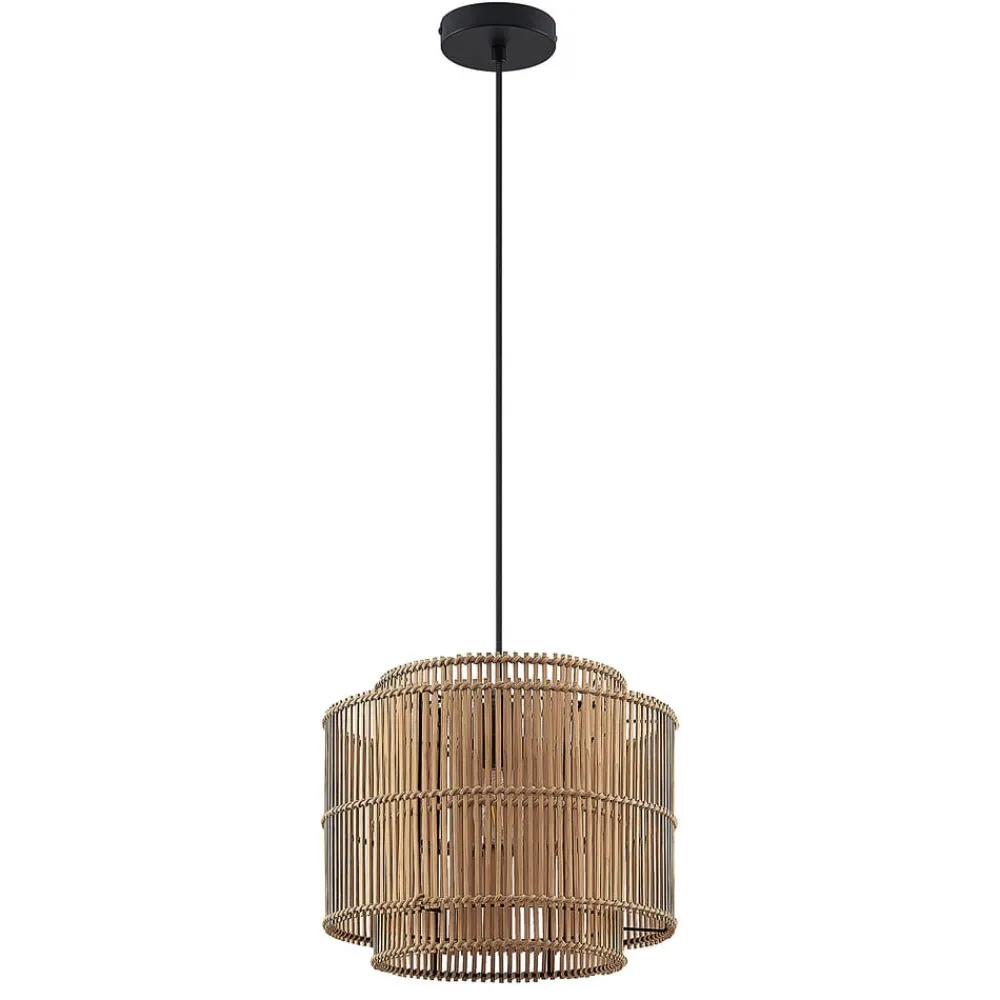 Lindby Gang|Pendellamper > Bridga pendellampe, Ø 35 cm, sort, bambus