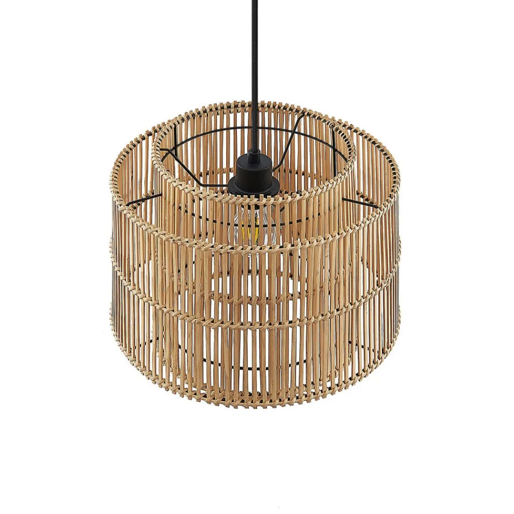 Lindby Gang|Pendellamper > Bridga pendellampe, Ø 35 cm, sort, bambus