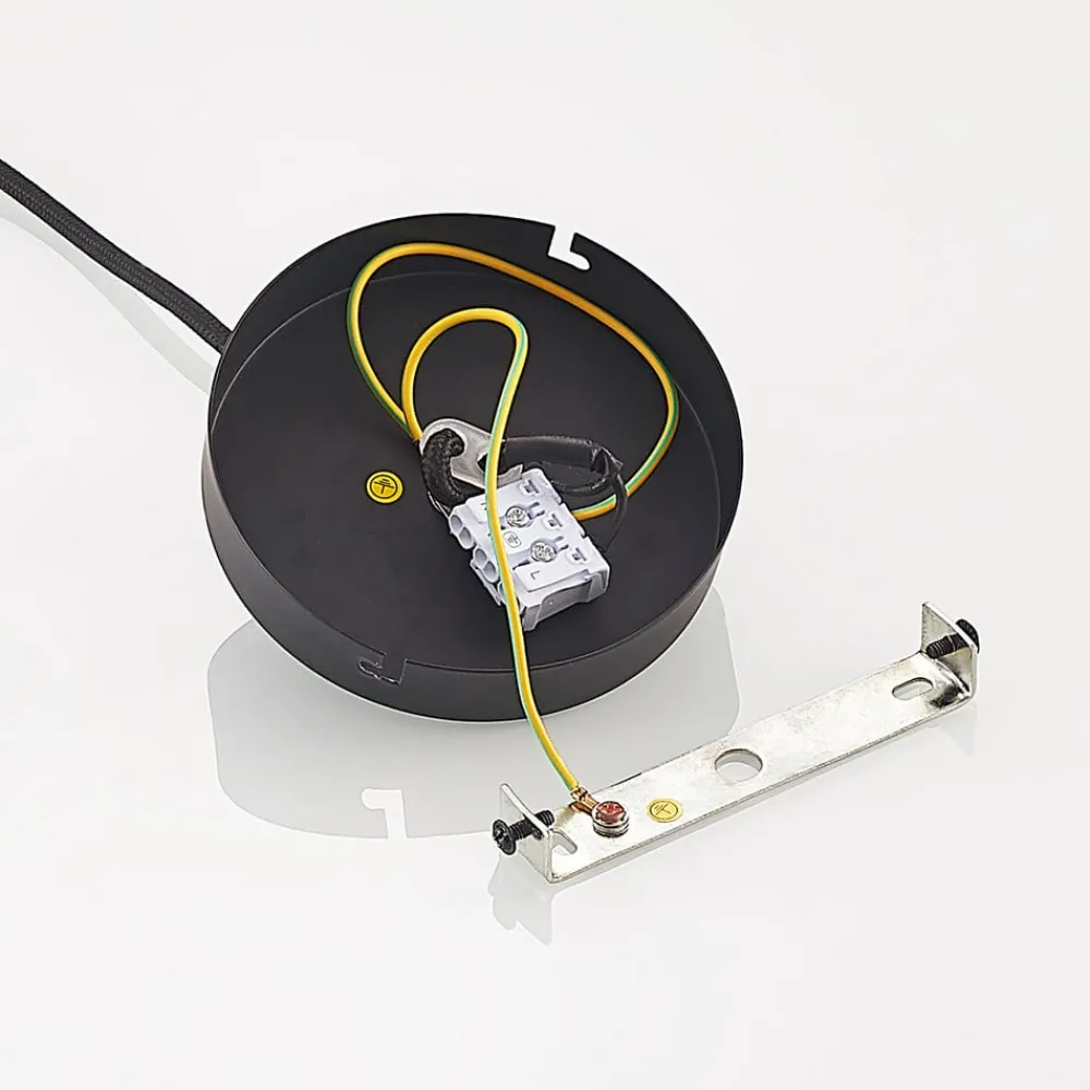 Lindby Gang|Pendellamper > Bridga pendellampe, Ø 35 cm, sort, bambus