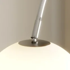 Lindby Gulvlamper|Gulvlamper > buelampe Cynthia, nikkelfarvet, glas, 140 cm, E27