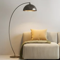 Lindby Gulvlamper|Gulvlamper > buelampe Jonera, grå, metal, E27, 185 cm høj