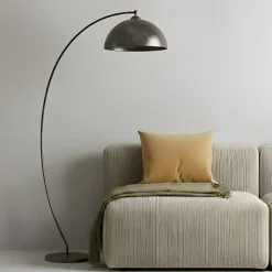 Lindby Gulvlamper|Gulvlamper > buelampe Jonera, grå, metal, E27, 185 cm høj