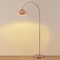 Lindby Pendellamper|Gulvlamper > buelampe Lennart, kobber, højdejusterbar, E27