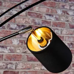 Lindby Gulvlamper|Gulvlamper > buelampe Tinne, sort/guld, marmor, 5 lyskilder, E14
