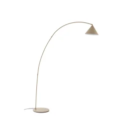 Lindby Gulvlamper|Gulvlamper > buelampe Triangolo, beige, højde 195 cm, metal, E27