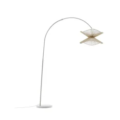 Lindby Gang|Gulvlamper > buelampe Valdorin, beige, papir, 195 cm, IP20