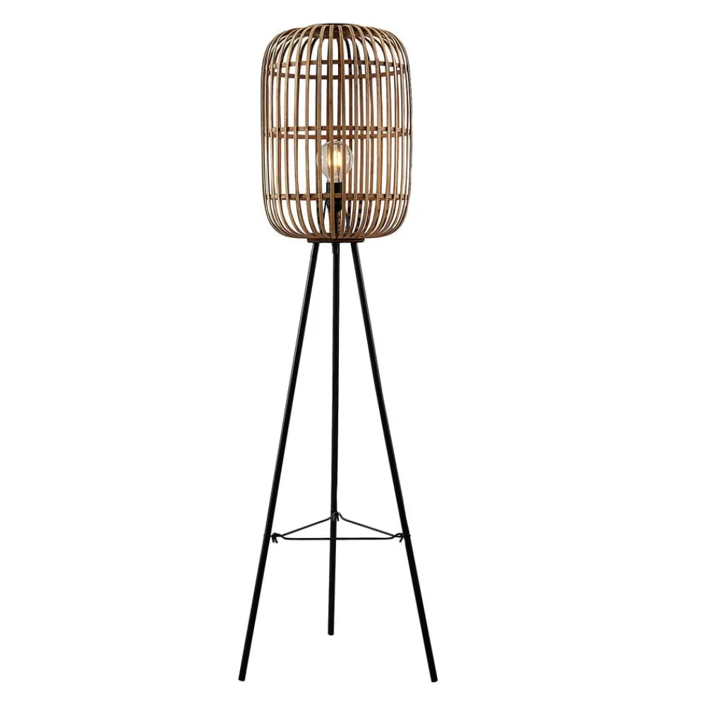 Lindby Gulvlamper|Gulvlamper > Canyana gulvlampe, 139 cm, natur, rattan, stativ