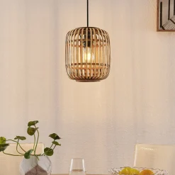 Lindby Pendellamper|Pendellamper > Canyana hængelampe, natur, rattan, Ø 22 cm
